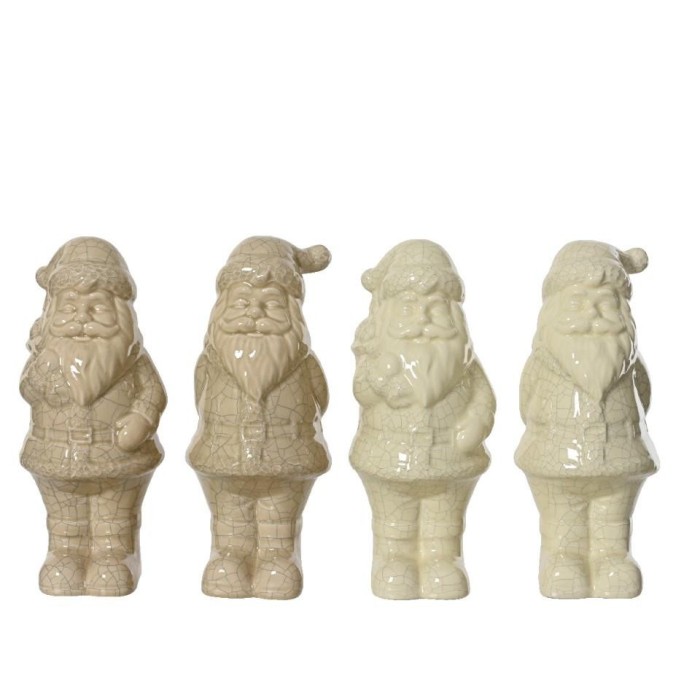 BABBO NATALE CERAMICA BIANCA H.35